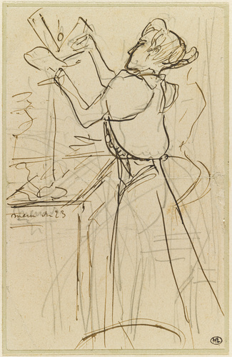 Henri de Toulouse-Lautrec - La modiste : Mlle Le Margouin chez Mme Rénée Vert