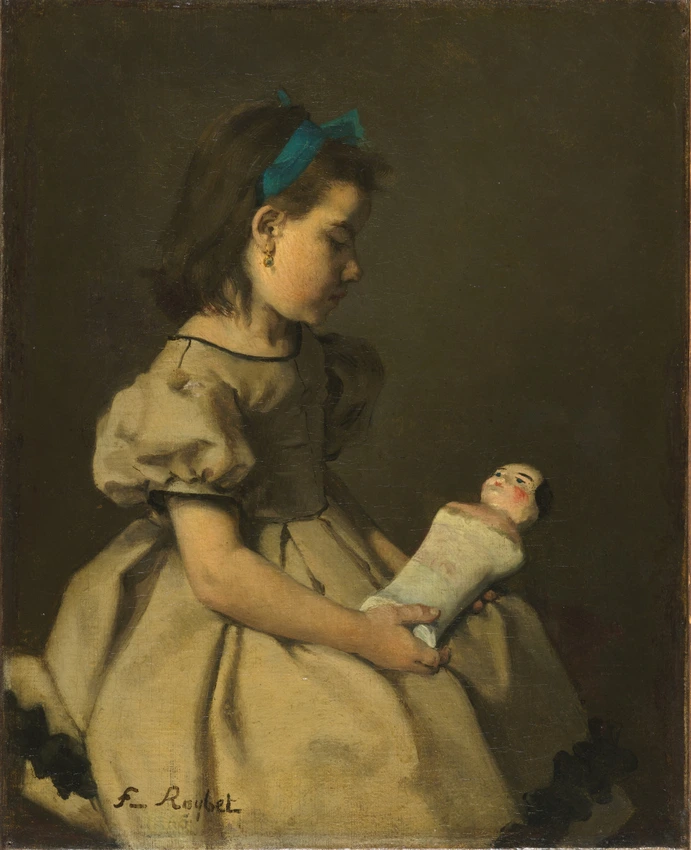 Ferdinand Roybet - Fillette à la poupée
