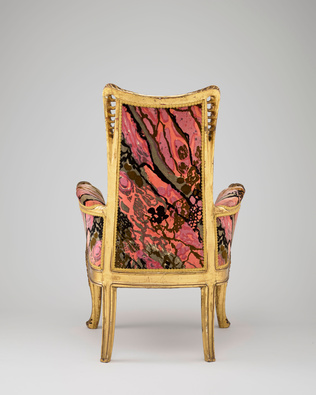 Louis Majorelle - Fauteuil en bergère, décor de fougères