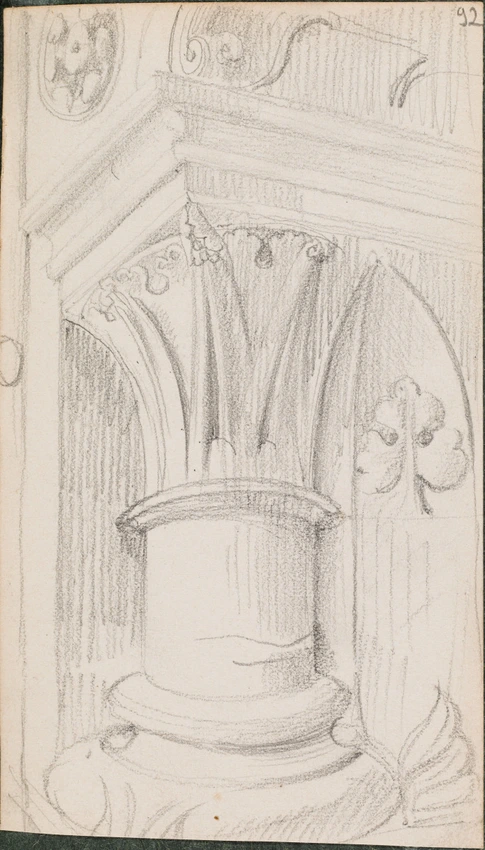 Louis Boitte - Base et chapiteau d'une colonne d'angle