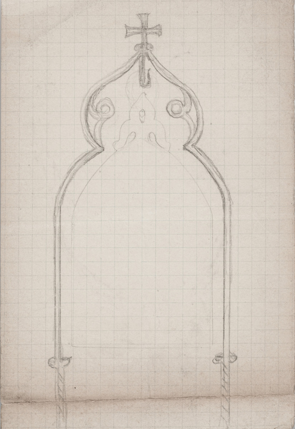 Enguerrand du Suau de la Croix - Porte médaille à motif de croix et fleur de lys