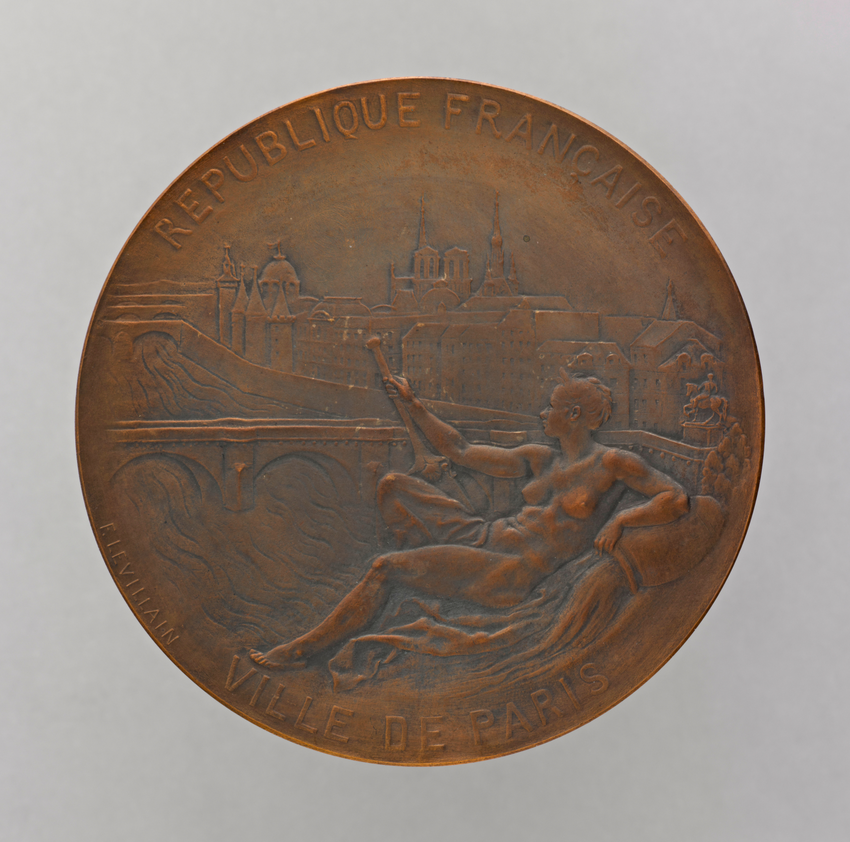 Ferdinand Levillain - Médaille de l'Exposition universelle de 1889, dans son écr...