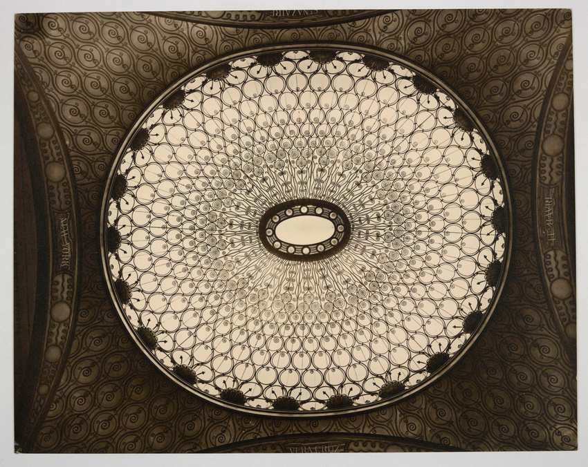 François Harand - Paquebot Paris, escalier du Grand Salon, verrière