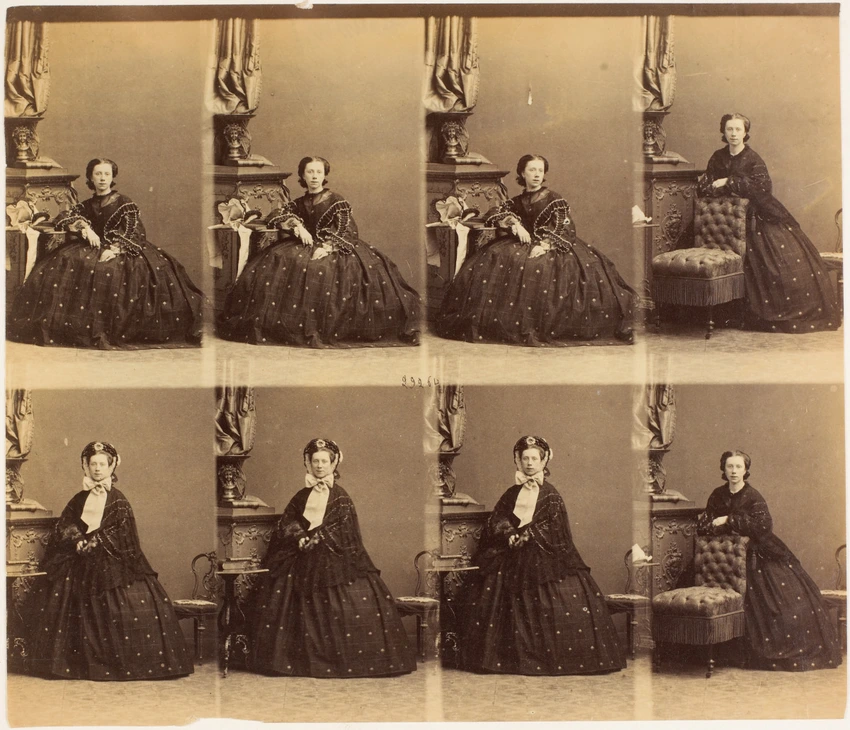 André Adolphe Eugène Disdéri - Mme Baranoff en huit poses