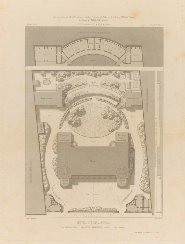 Ch. Bury - Hôtel de Mr. Fould, rue de Berri, Paris - par Mr H. Labrouste, archit...