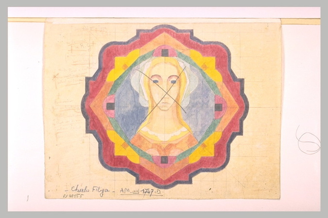 'Notations chromatiques' : tête de femme