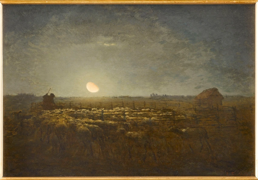 Le Parc à moutons, clair de lune - Jean-François Millet
