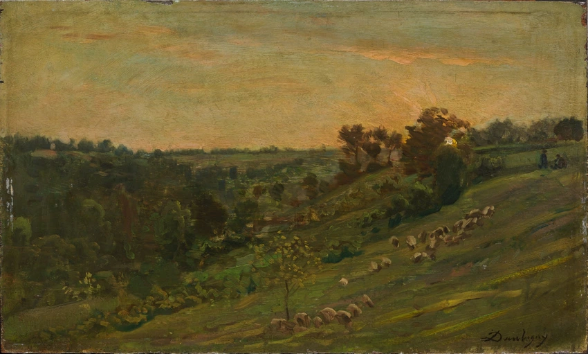 Charles-François Daubigny - Une vallée au soleil couchant
