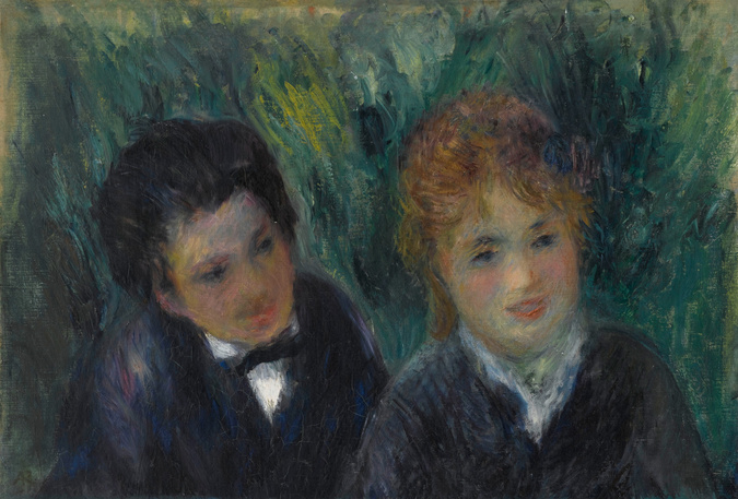 Auguste Renoir - Portrait d'un jeune homme et d'une fille}