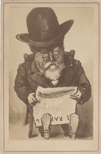 Achille Bonnuit - Caricature d'un peintre de Sèvres, vers 1870