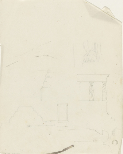 Alphonse Gosset - Athènes, Erechtéion, coupe sur la tribune, détails
