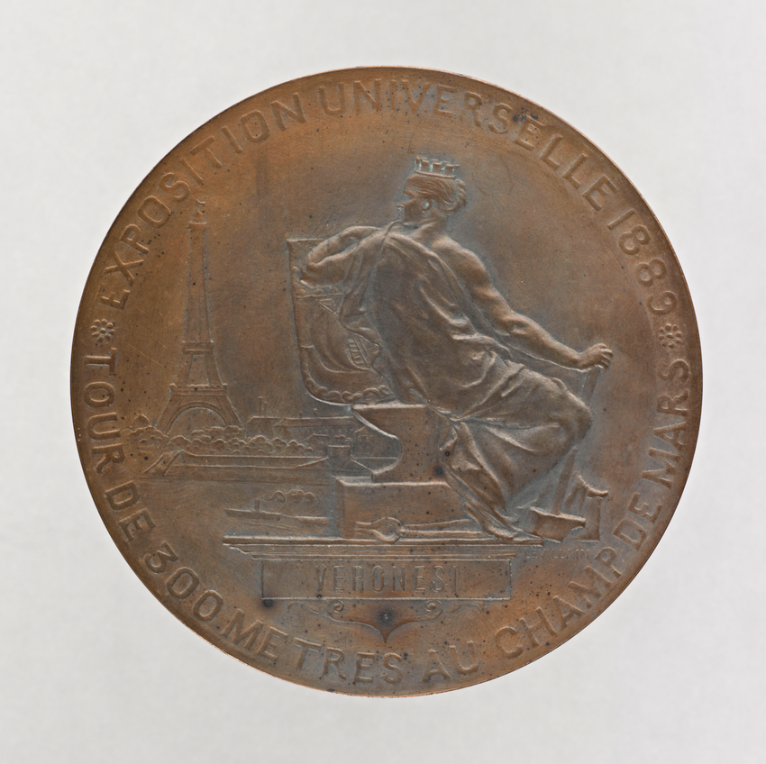 Ferdinand Levillain - Médaille de l'Exposition universelle de 1889, dans son écr...