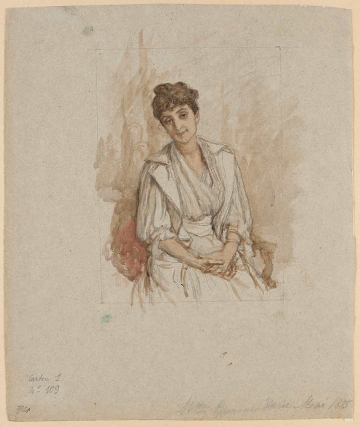 Ernest Hébert - Etude pour le portrait de madame Oppermann (1885)