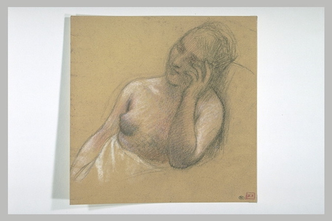 Pierre Puvis de Chavannes - Jeune femme vue en buste, de trois quarts à gauche, ...