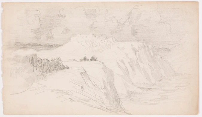 Eugène Grasset - Etude de paysage de montagne