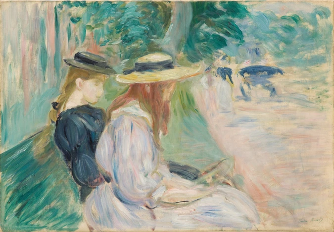 Berthe Morisot - Sur un banc au bois de Boulogne