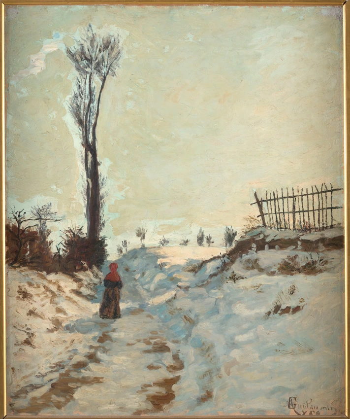 Chemin creux, effet de neige - Armand Guillaumin