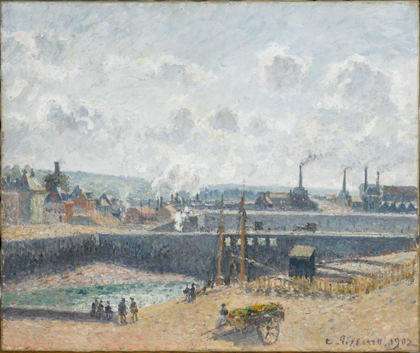 Camille Pissarro - Dieppe, bassin Duquesne. Marée basse, soleil, matin