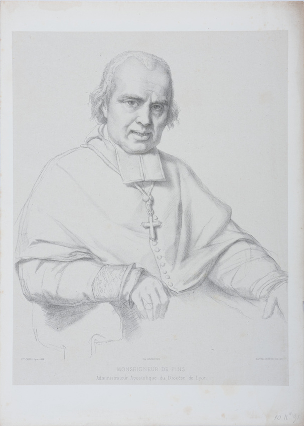 Victor - Portrait de Monseigneur de Pins, administrateur apostolique du diocèse ...