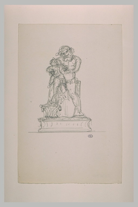 Eugène Guillaume - Silène tenant le jeune Bacchus à califourchon sur son genou