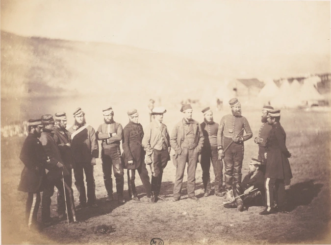 Major Burton and Officers of the 5th Dragoon Guard - Roger Fenton