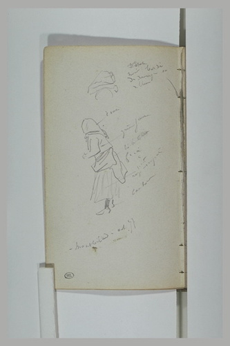 Alphonse de Neuville - Etude de costume pour une paysanne de Montbéliard