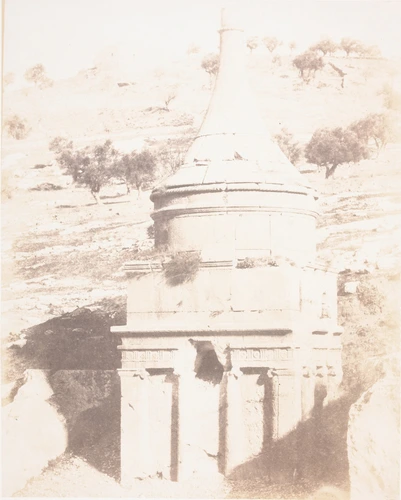 Auguste Salzmann - Vallée de Josaphat, Mausolée dit d'Absalon, façade ouest, vue...
