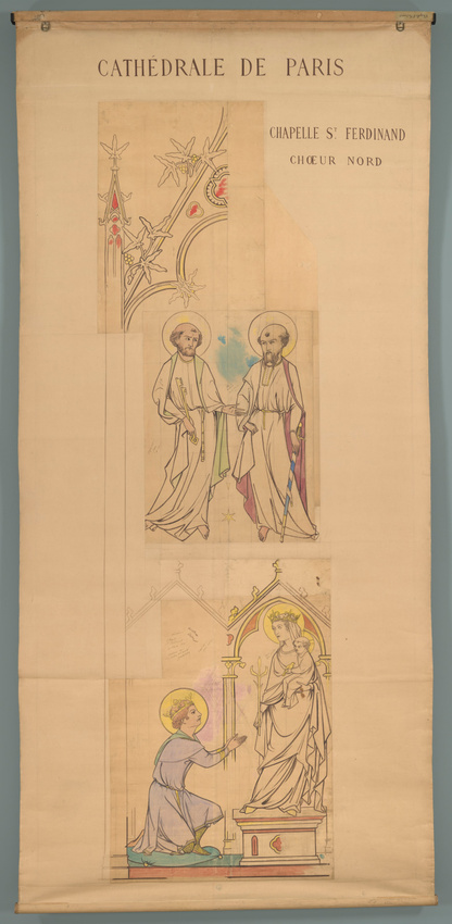 Eugène Viollet-le-Duc - Projet de peinture murale pour la chapelle de Saint-Ferd...