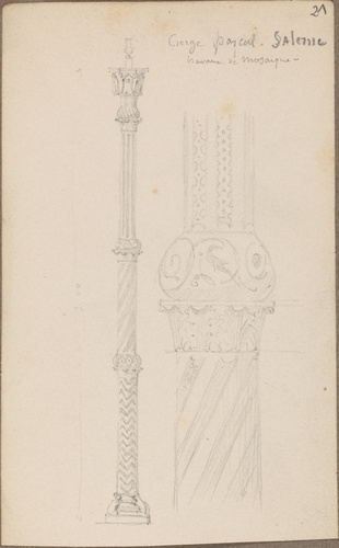 Louis Boitte - Salerne, dôme, le candélabre pascal