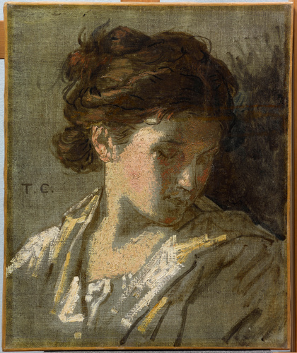 Thomas Couture - Esquisse de jeune fille