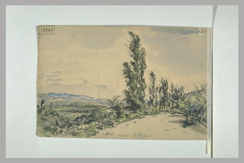 Cariole sur une route dans un paysage - Johan Barthold Jongkind | Musée