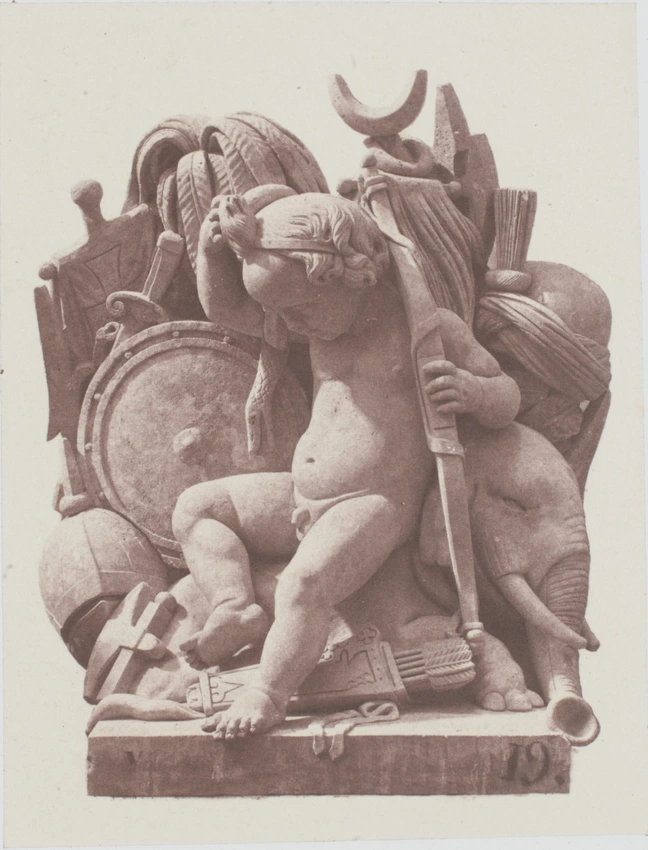 Edouard Baldus - "L'Asie", sculpture de Carl Elshoecht, décor du palais du Louvr...