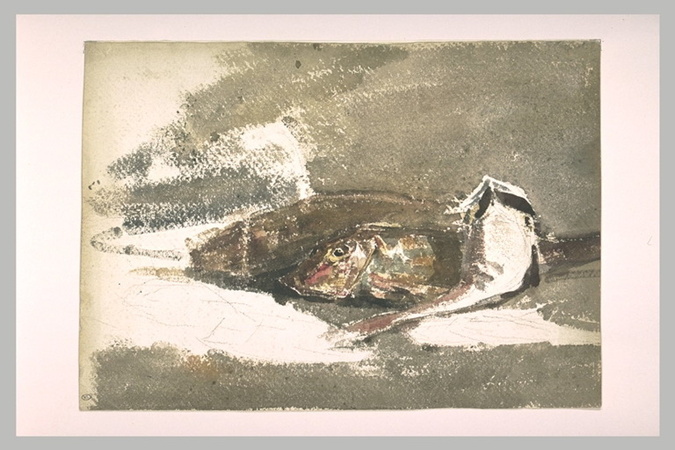 Eugène Boudin - Nature morte au rouget