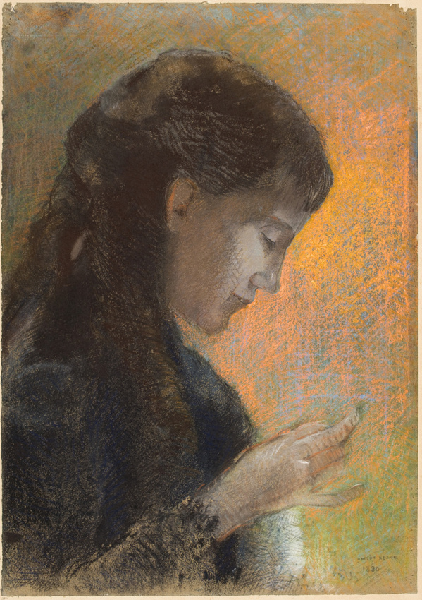 Madame Redon brodant - Odilon Redon | Musée d'Orsay