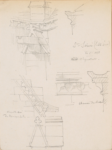 Victor Ruprich-Robert - Saint-Seine, chapelle est du transept sud, cheneau du ch...