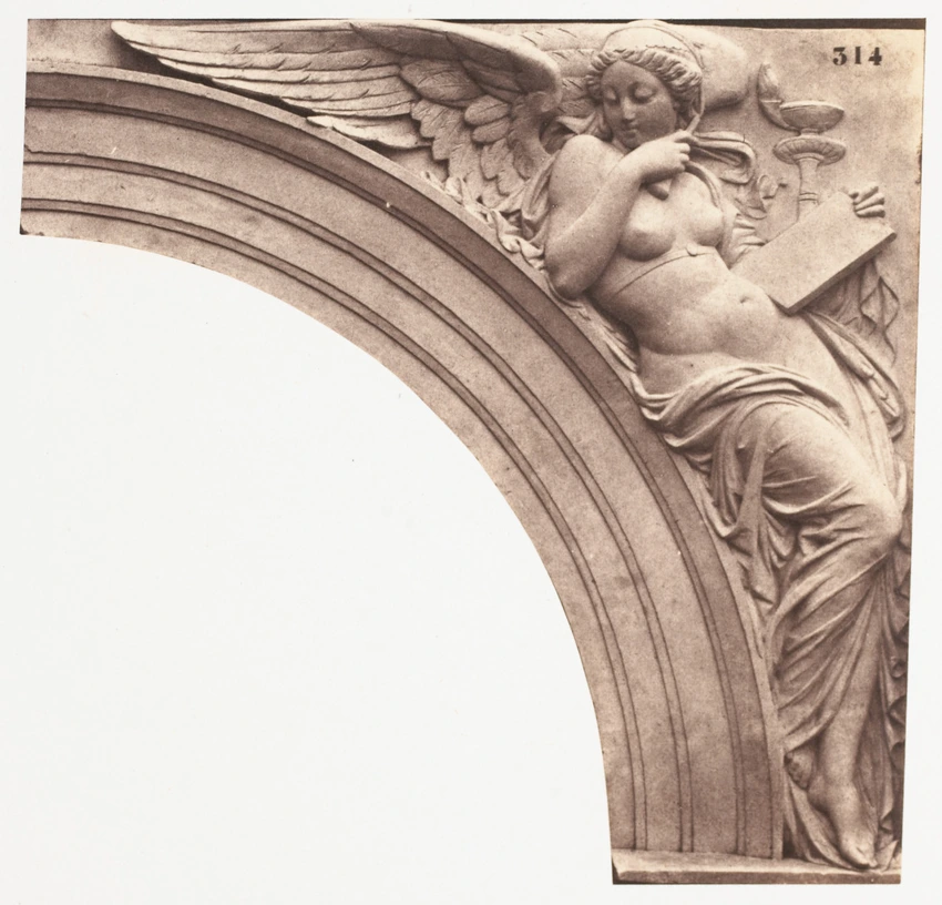 Edouard Baldus - "L'Art", sculpture d'Emile Seurre, décor du palais du Louvre, P...