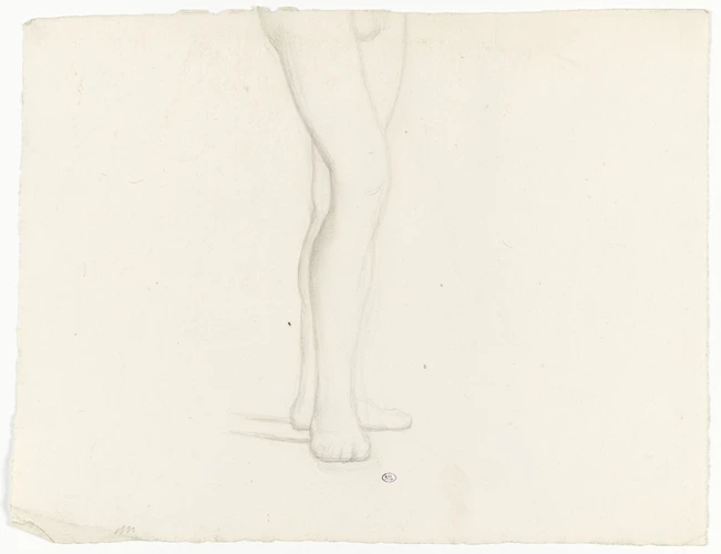Edgar Degas - Etudes de jambes d'homme nu, debout