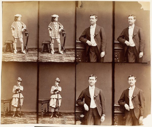 André Adolphe Eugène Disdéri - Mlle Alida et M. Protera en huit poses : quatre d...