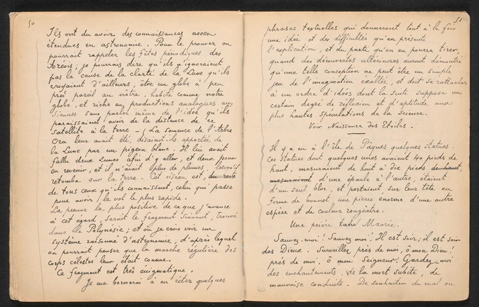 Paul Gauguin - Texte manuscrit en langue française