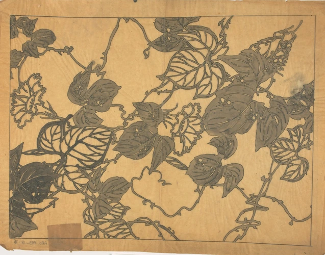Eugène Grasset - Composition décorative avec motifs de fleurs et feuillages