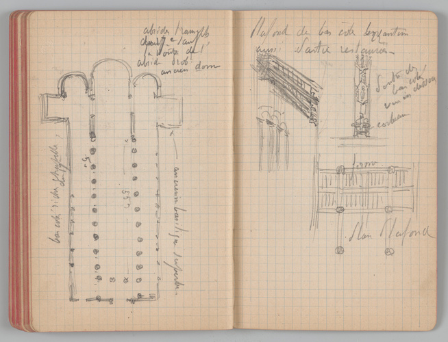Charles-Justin Le Coeur - Carnet de notes concernant son voyage en Italie