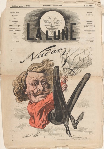 Anonyme - Exemplaire de la revue "La Lune", avec en première page une caricature...