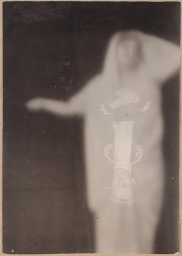 Anonyme - Photographie spirite (médium et spectre de jeune femme)
