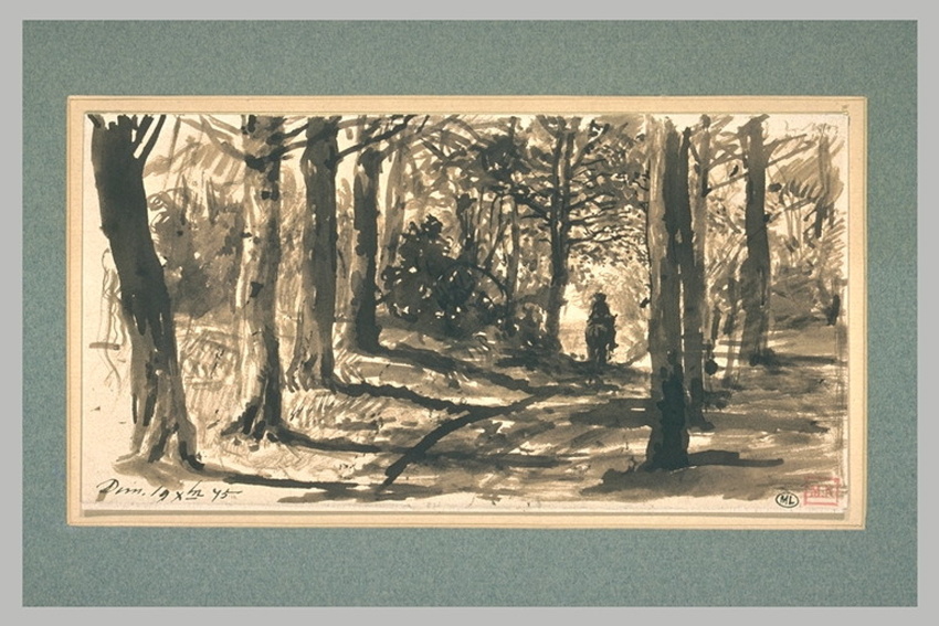 Ernest Meissonier - Un sous bois