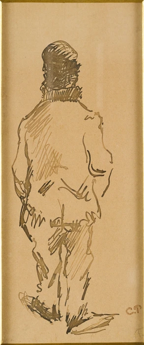 Figure d'homme vu de dos - Camille Pissarro