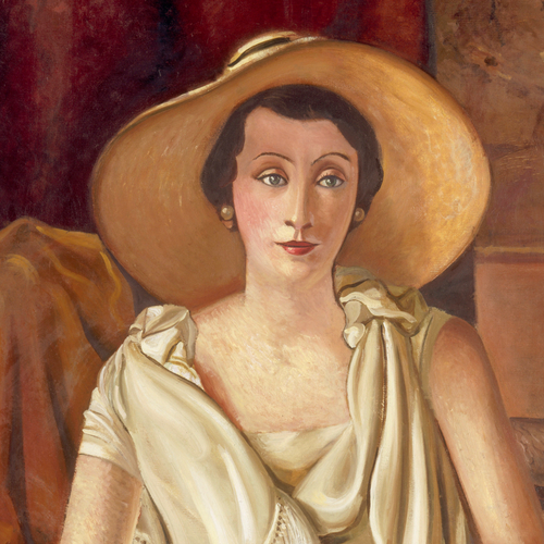André Derain - Portrait de Madame Paul Guillaume au grand chapeau