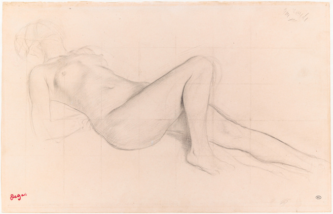 Edgar Degas - Femme nue, étendue sur le dos