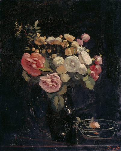 André Derain - Roses sur fond noir