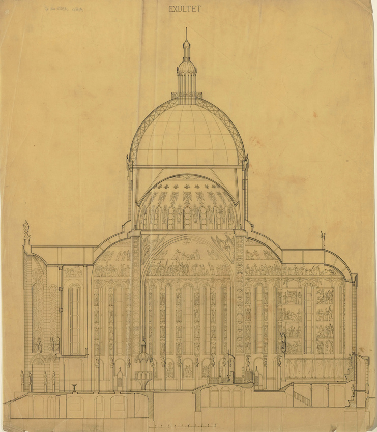 Alphonse Gosset - Sainte-Clotilde de Reims, coupe longitudinale