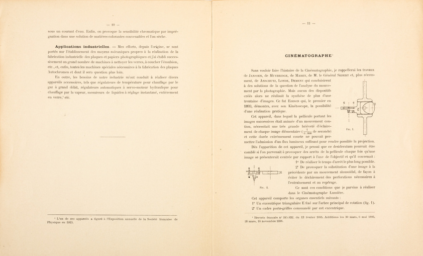 Louis Lumière - Notice sur les titres et travaux de Monsieur Louis Lumière